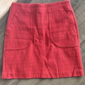 LOFT Coral/Orange Mini Skirt